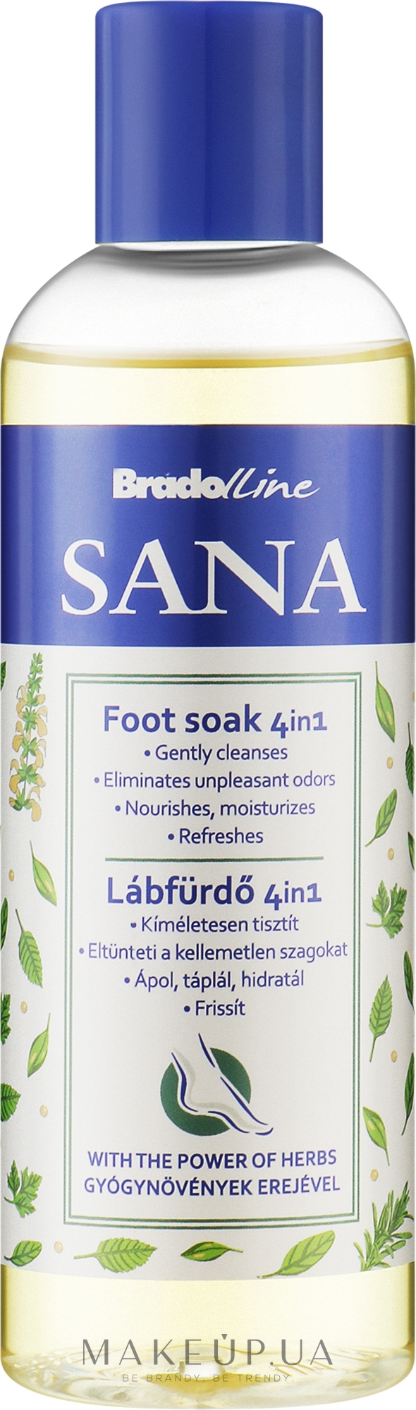 Ванночка для ног 4 в 1 с пудрой растений - Bradoline Sana 4 In 1 Foot Soak — фото 200ml