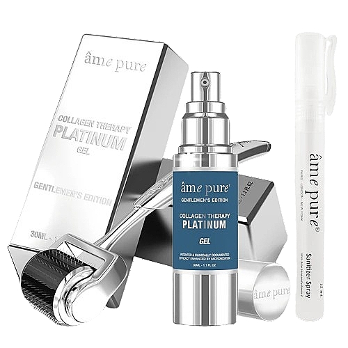 Набор - Ame Pure Cit Platinum Gentlemen Kit (sanit/12ml + f/gel/30ml + f/roller/1szt) — фото N1