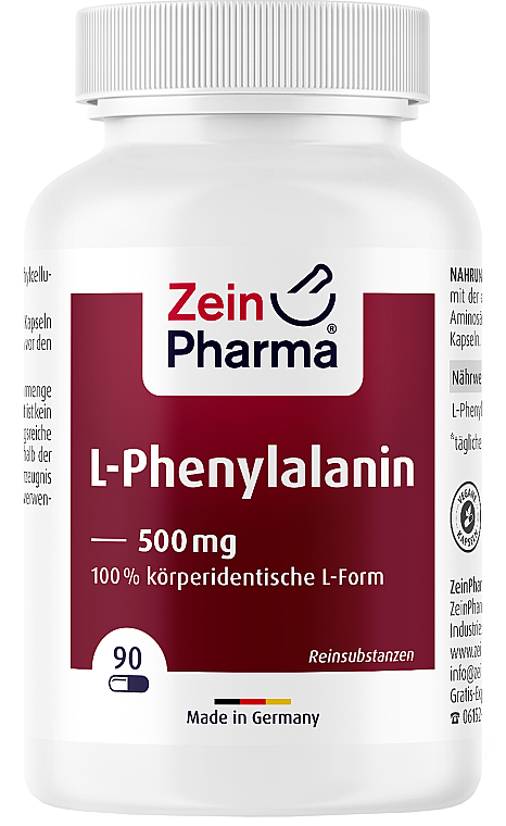 Пищевая добавка "L-фенилаланин", 500 мг - ZeinPharma — фото N1