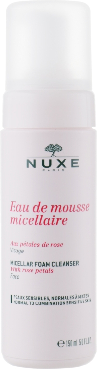 Міцелярна очищуюча піна з пелюстками троянд - Nuxe Micellar Foam Cleanser With Rose Petals — фото N1