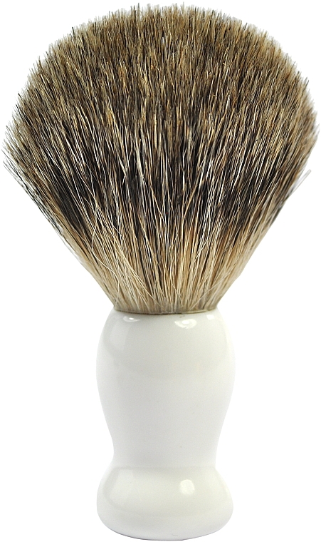 Помазок для гоління з шерстю борсука, маленький, білий - Golddachs Shaving Brush Finest Badger White Mini — фото N1