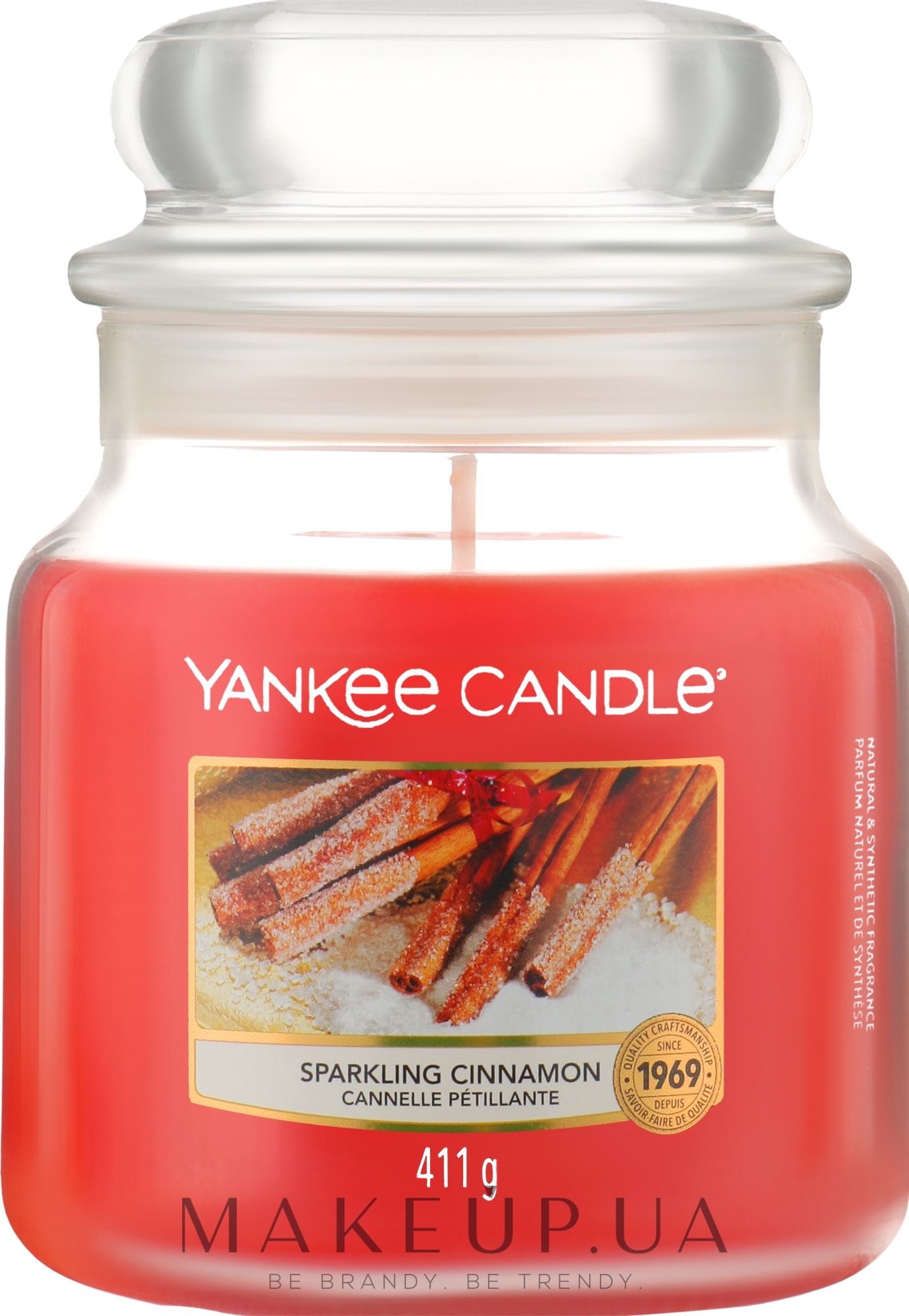 Ароматична свічка у банці "Кориця" - Yankee Candle Sparkling Cinnamon — фото 411g