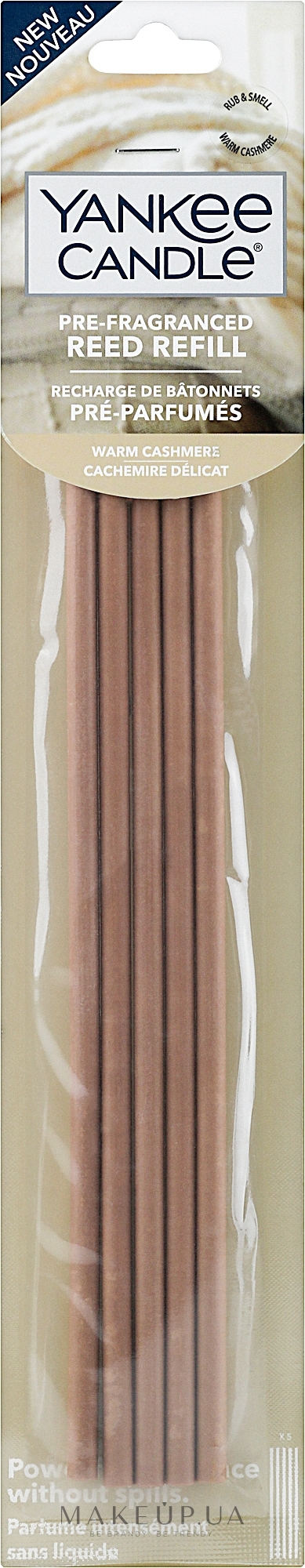 Ароматичні палички - Yankee Candle Warm Cashmere Pre-Fragranced Reed Refill — фото 5шт