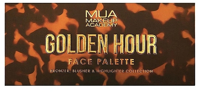 Палетка для макияжа - MUA Golden Hour Face Palette Bronze, Blush, Highlight — фото N1
