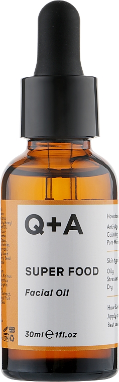 Олія для обличчя - Q+A Super Food Facial Oil