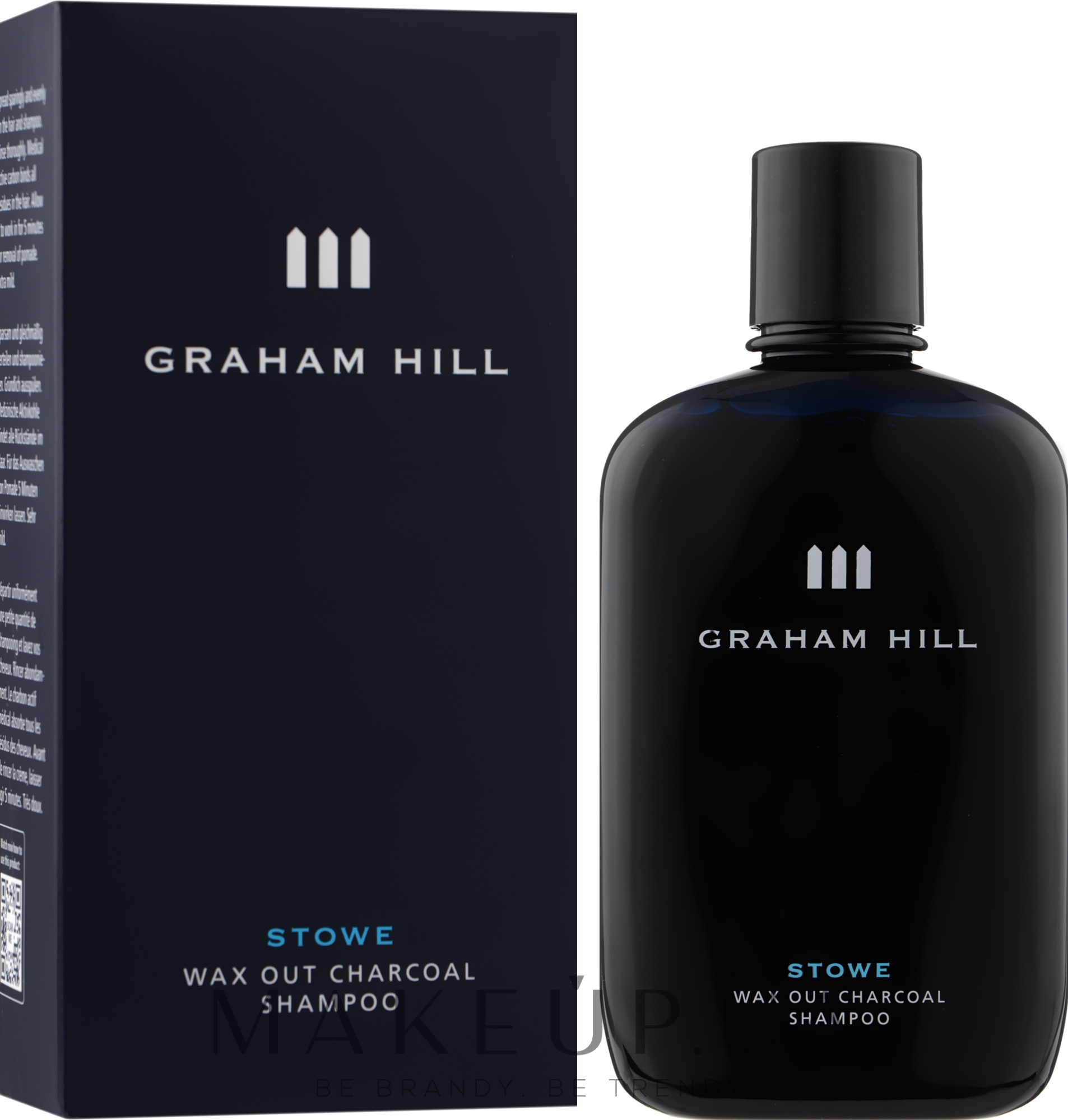 Шампунь для глубокой очистки с активированным углем - Graham Hill Stowe Wax Out Charcoal Shampoo — фото 250ml