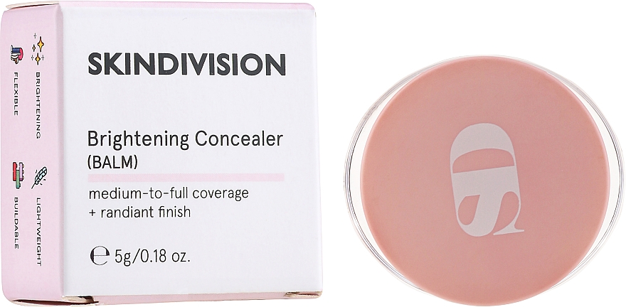Консилер-бальзам с эффектом сияния - SkinDivision Brightening Concealer (Balm) — фото N1