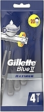 Набор одноразовых станков для бритья, 4шт - Gillette Blue II Maximum — фото N2