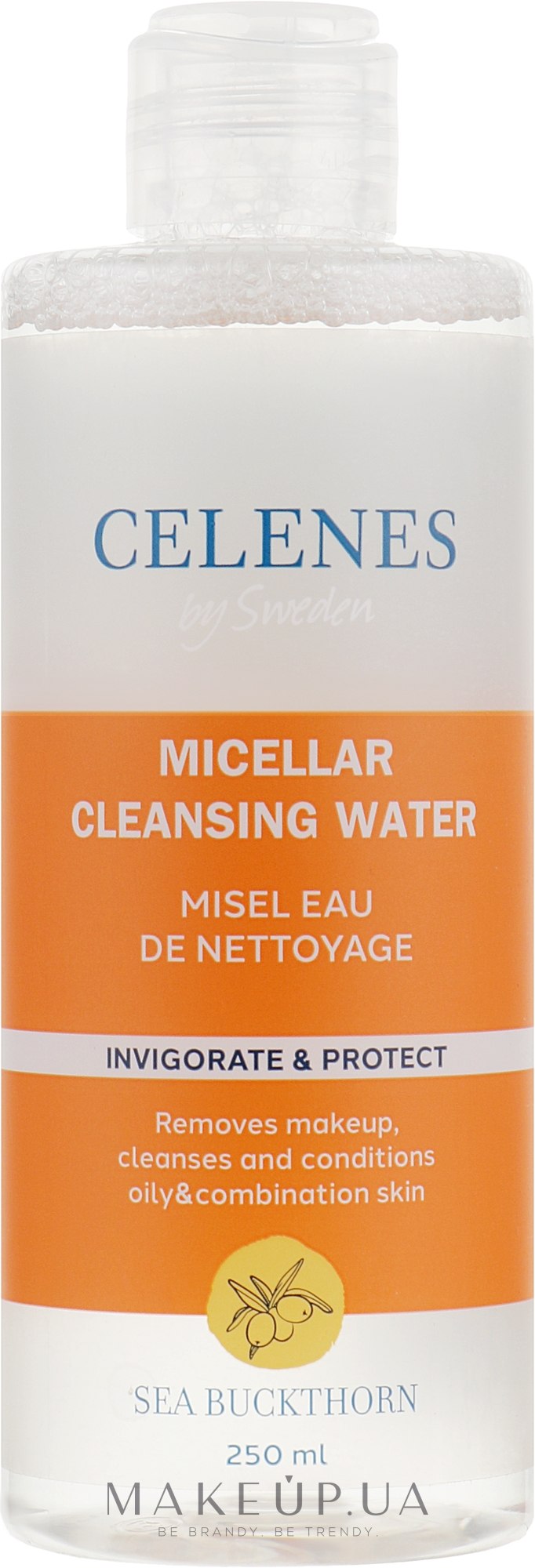 Мицеллярная вода с облепихой для жирной и комбинированной кожи - Celenes Sea Buckthorn Micellar Water Oily and Combination Skin — фото 250ml