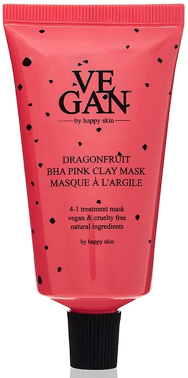 Маска для обличчя з рожевою глиною - Vegan By Happy Dragonfruit BHA Pink Clay Mask — фото N2