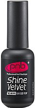 Матовый лак-закрепитель с микрошимером без липкого слоя - PNB UV/LED Top Shine Velvet No wipe — фото N1
