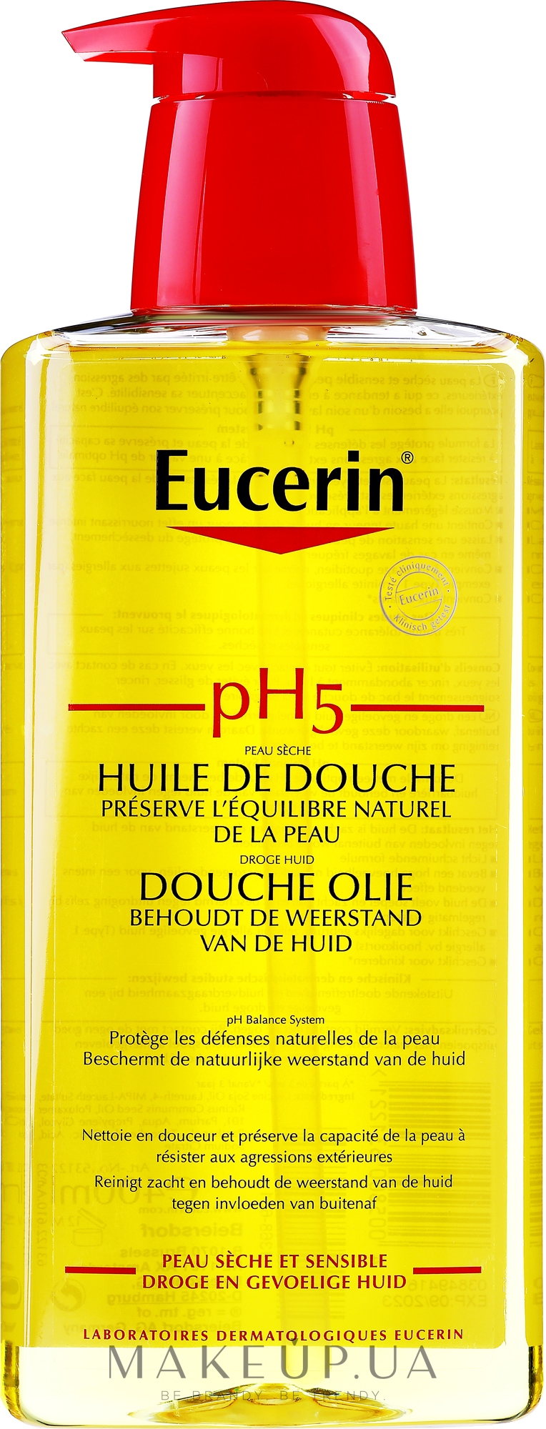 Масло для душа для сухой и чувствительной кожи - Eucerin pH5 Shower Oil — фото 400ml