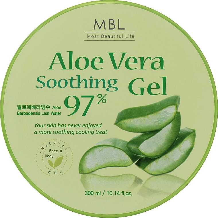 Заспокійливий та зволожувальний гель з алое вера для тіла та обличчя - MBL Aloe Soothing Gel 97% — фото N1