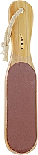 Парфумерія, косметика Тертка для ніг двостороння, дерево, 80/120, FW-01, коричнева - Beauty Luxury
