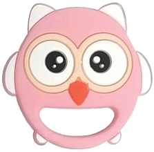 Прорізувач-іграшка для зубів "Сова", рожевий - Lindo Li 326 — фото N1