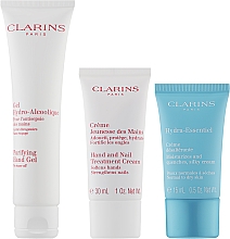 Набір - Clarins Caring Essentials Kit (h/gel/100ml + h/cr/30ml + f/cr/15ml) — фото N1