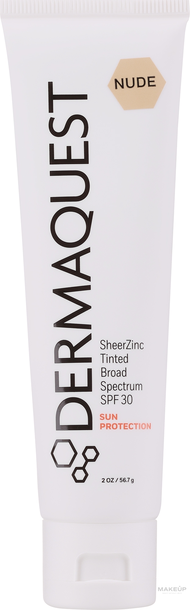 Тонирующий солнцезащитный крем - Dermaquest Sun Protection SheerZinc Tinted Broad Spectrum SPF30 — фото Nude