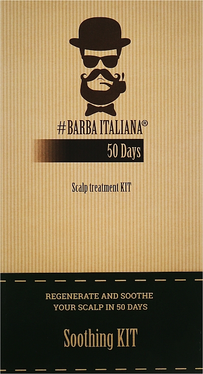 Набор для чувствительной кожи головы - Barba Italiana Soothing Kit 50 Days (h/cr/250ml + shm/250ml + h/lot/50ml) — фото N1