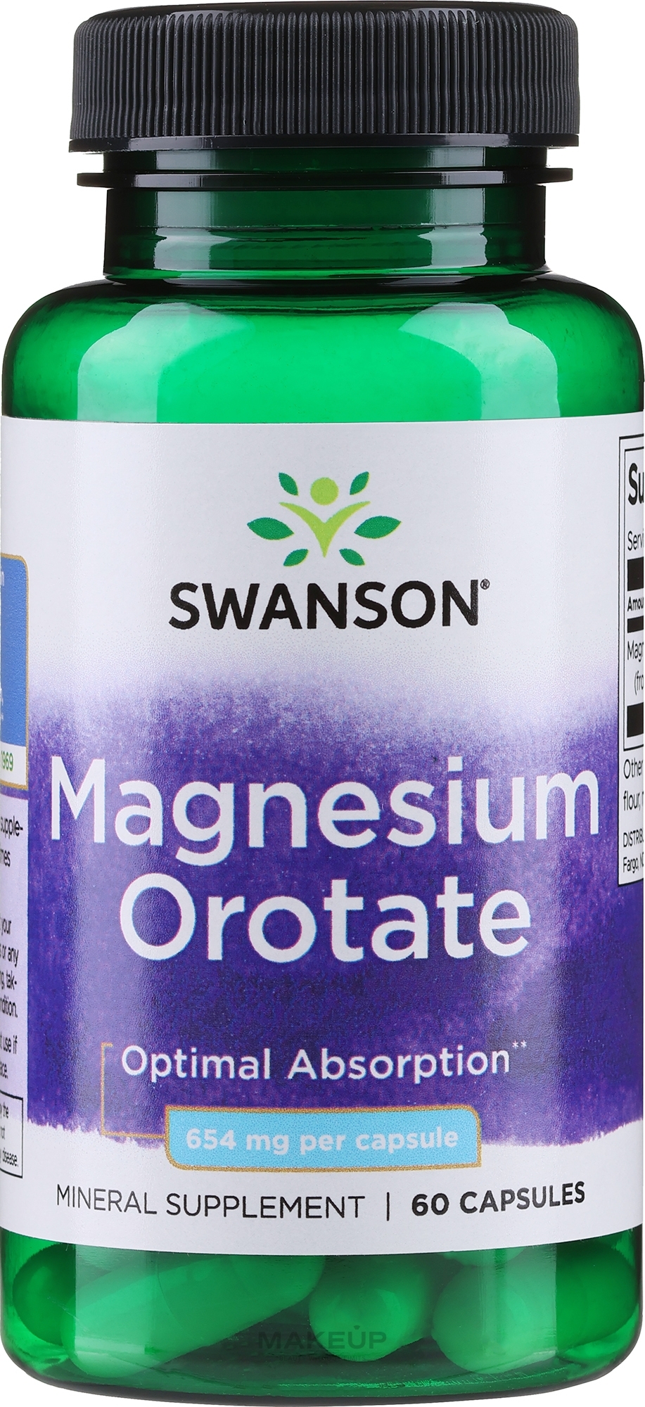 Мінеральна добавка "Магній оротат" 40 мг, 60 шт. - Swanson Ultra Magnesium Orotate — фото 60шт