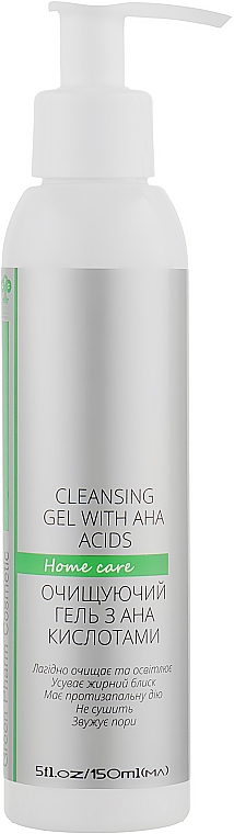 Очищающий гель с ана-кислотами - Green Pharm Cosmetic Cleansing Gel With Aha Acids РН 4,0