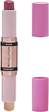 Румяна и хайлайтер в стике - Makeup Revolution Blush & Highlight Stick — фото N1