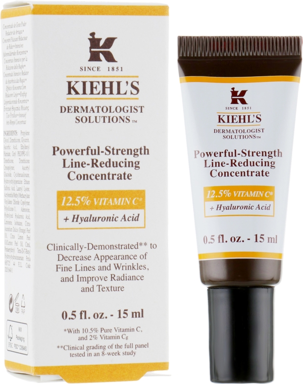 Інтенсивний концентрат проти зморшок, з 10.5% вітаміна С - Kiehl’s Powerful-Strength Line-Reducing Concentrate — фото N1