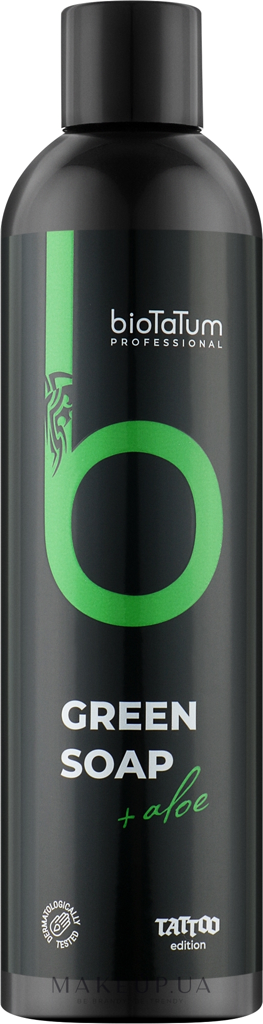 Зелене мило-концентрат для татуювань - bioTaTum Professional Green Soap — фото 250ml