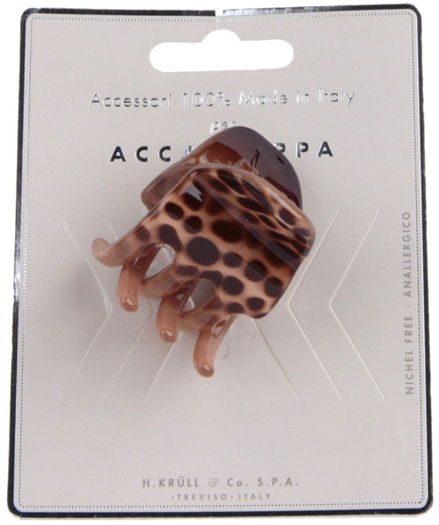 Краб для волосся плямистий прямокутний, маленький - Acca Kappa — фото N1