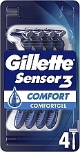 Духи, Парфюмерия, косметика Одноразовые мужские бритвы, 4 шт. - Gillette Sensor3 Comfort