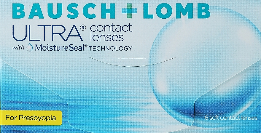 Контактні лінзи, кривизна 8.5 мм, Low, 6 шт. - Bausch & Lomb Ultra For Presbyopia — фото N1