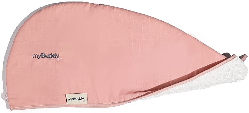 Полотенце-тюрбан для волос, розовый - myBuddy — фото N1
