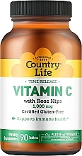 Пищевая добавка "Витамина С 1000 мг" - Country Life Vitamin C 1000 mg with Rose Hips — фото N1