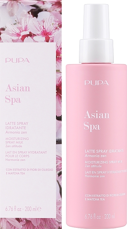 Молочко-спрей для тіла - Pupa Asian Spa Moisturizing Spray Fluid Zen Attitude — фото N2