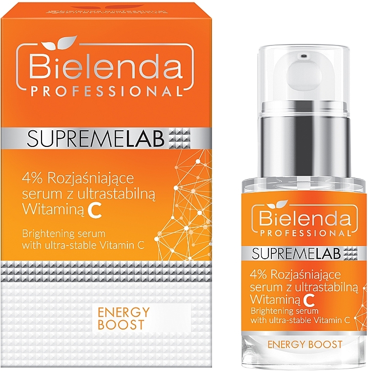 УЦЕНКА Осветляющая сыворотка с ультраустойчивым витамином С - Bielenda Professional SupremeLab Energy Boost Serum * — фото N1