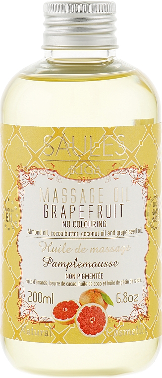Масажна олія для тіла "Грейпфрут" - Saules Fabrika Massage Oil