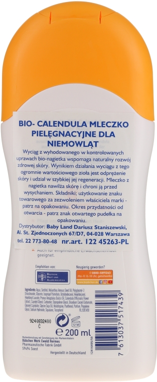 Молочко для догляду за шкірою з календулою - Bubchen Calendula Milk — фото N2