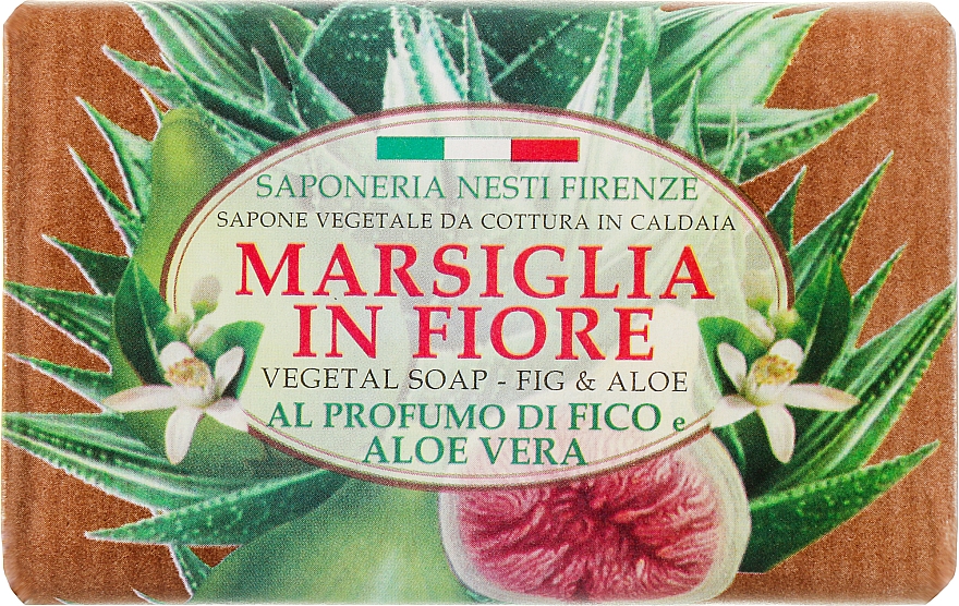 Мыло натуральное "Инжир и алоэ вера" - Nesti Dante Marsiglia In Fiore Fig & Aloe