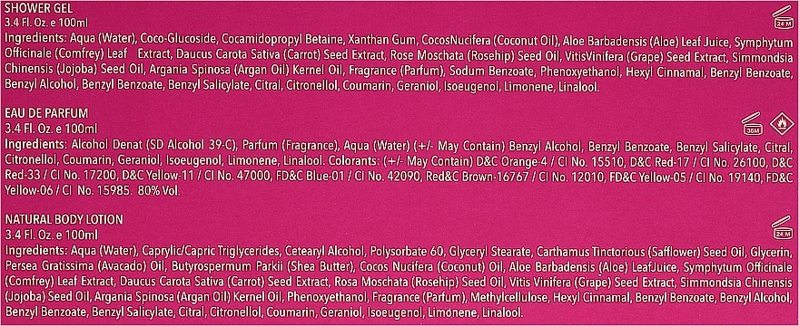 Afnan Perfumes Ornament Purple Allure - Набор (edp/100 ml + sh/gel/100 ml + b/lot/100 ml) — фото N3