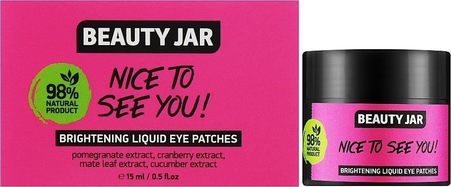 Рідкі патчі під очі "Освітлювальні" - Beauty Jar Nice To See You Brightening Liquid Eye Patches — фото N2