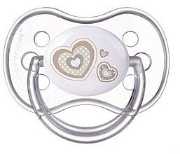 Пустышка силиконовая симметричная Newborn Baby 18+ месяцев, бежевая - Canpol Babies — фото N1