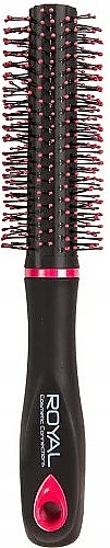 Щетка для волос, круглая - Royal Cosmetics Black/Pink Radial Brush — фото N1