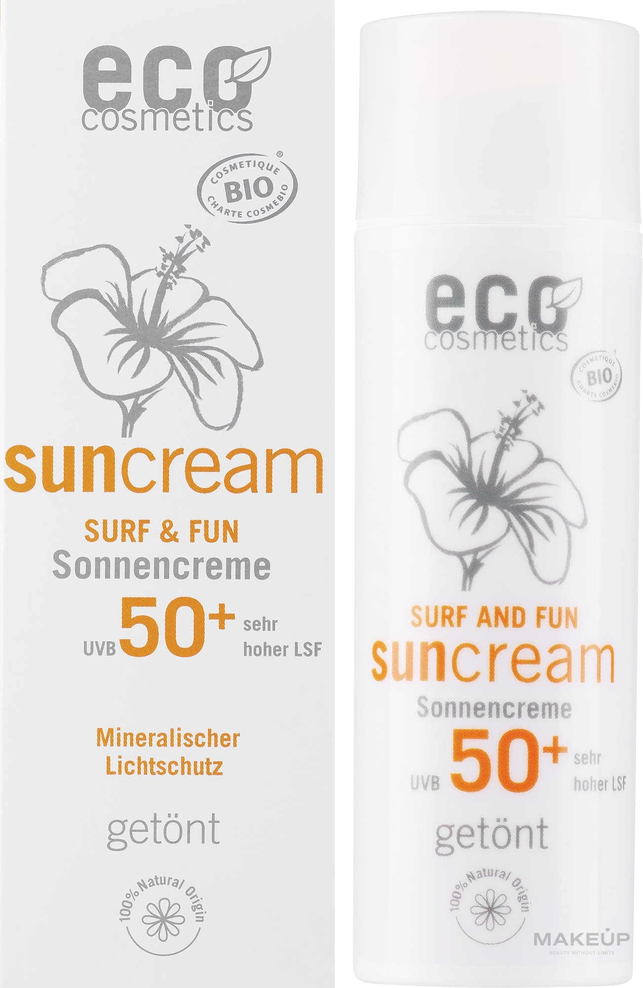 Экстра водостойкий солнцезащитный крем - Eco Cosmetics Surf & Fun Extra Waterproof Sunscreen SPF 50+ — фото 50ml