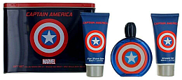 Парфумерія, косметика Marvel Captain America - Набір (edt/100ml + af/sh/balm/100ml + sh/gel/100 ml)