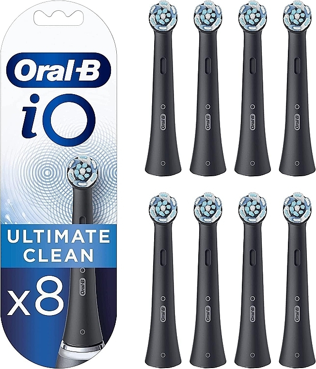 Насадки для електричної щітки, чорні, 8 шт. - Oral-B iO Ultimate Clean — фото N1