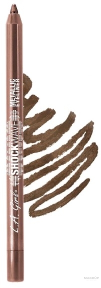 Олівець для очей - L.A. Girl Shockwave Metallic Eyeliner — фото Brown-Sugar