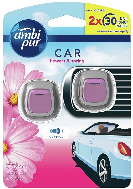 Ароматизатор для автомобиля "Цветы и весна" - Ambi Pur Duo — фото N1