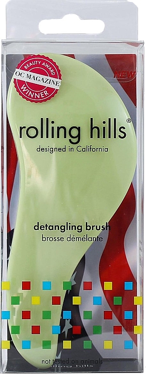 Щітка для волосся, світло-зелена - Rolling Hills Detangling Brush Travel Size Light Green — фото N1