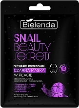 Зволожувальна та відновлювальна чорна тканинна маска - Bielenda Snail Beauty Secrets Black Sheet Mask — фото N1