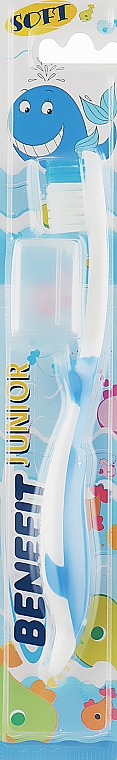 Дитяча зубна щітка, синя - Mil Mil Benefit Junior Soft — фото N1