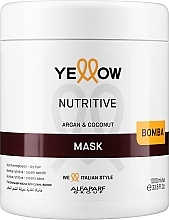 Питательная маска для волос - Yellow Nutrive Argan & Coconut Mask — фото N2